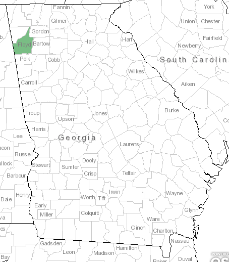 The Georgia range of Aureolaria patula